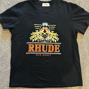 Rhude Black Graphic T-Shirt